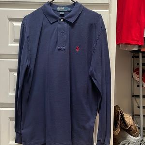 Men’s size medium long sleeve polo in navy